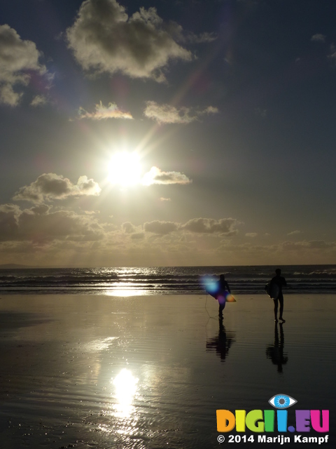 FZ009958 Surfers at Restbay beach, Porthcawl